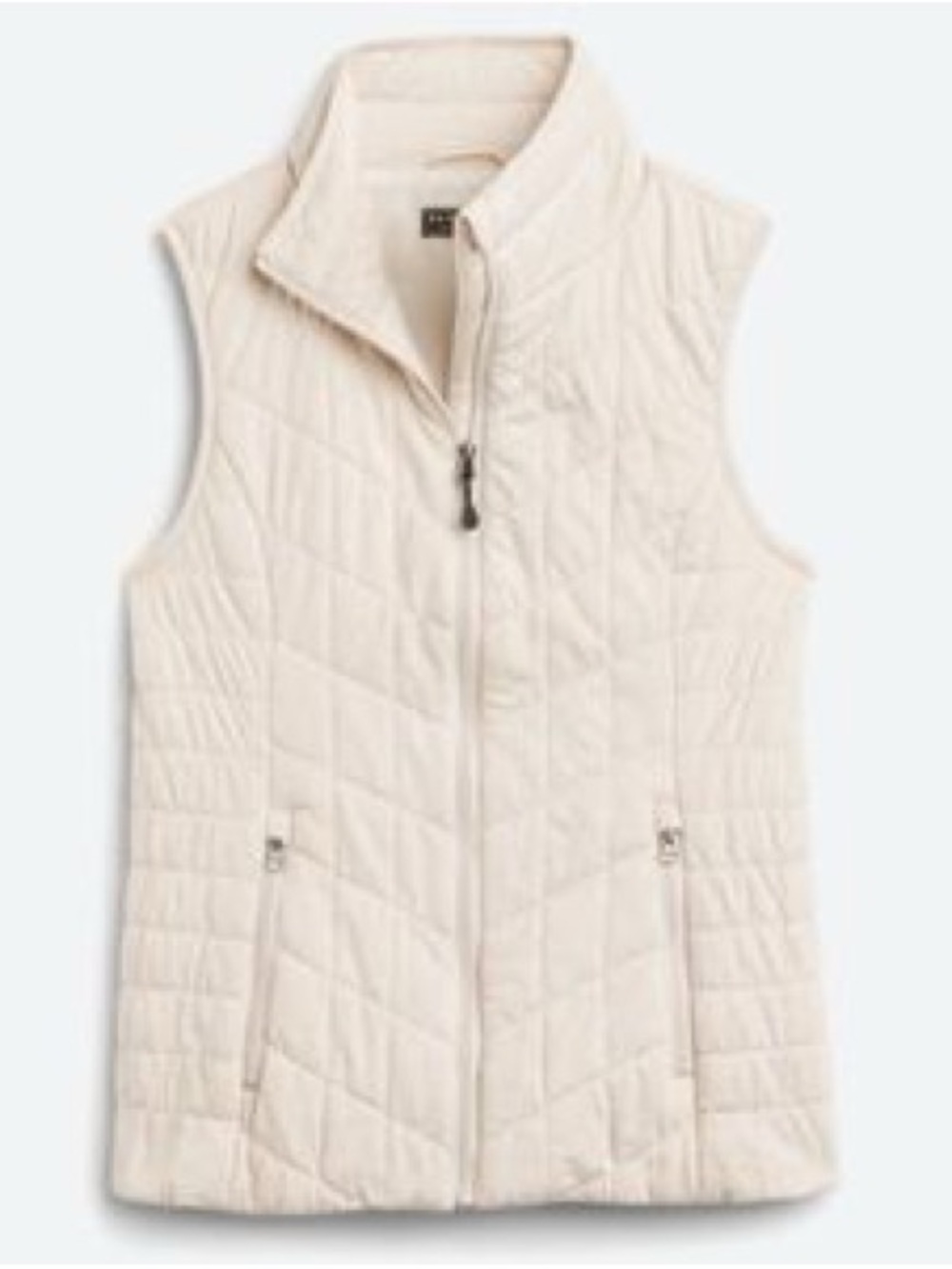 baglatelle Owla Quilted Sleeveless Puffer Vest in‎ Cream Small